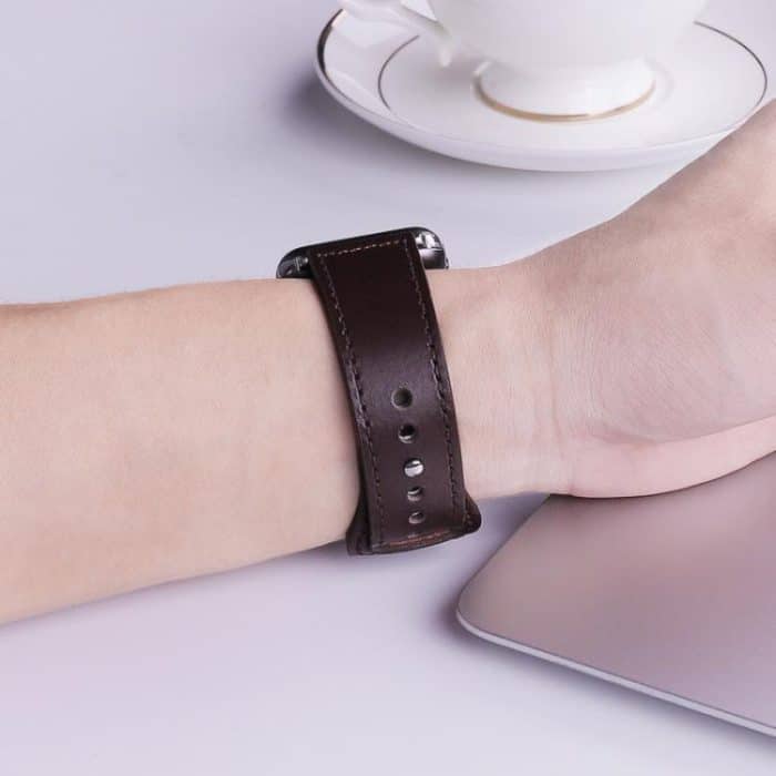 xDfind Rivet Buckle Genuine Leather Watch Band, For Garmin Fenix 8/7X/6X/5X 26mm, For Garmin Fenix 8/7/6/5 22mm – Bild 7