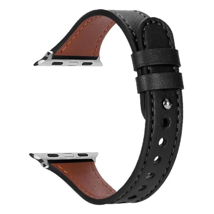 xDfind Double Ring Single Rivet Genuine Leather Watch Band – Bild 2