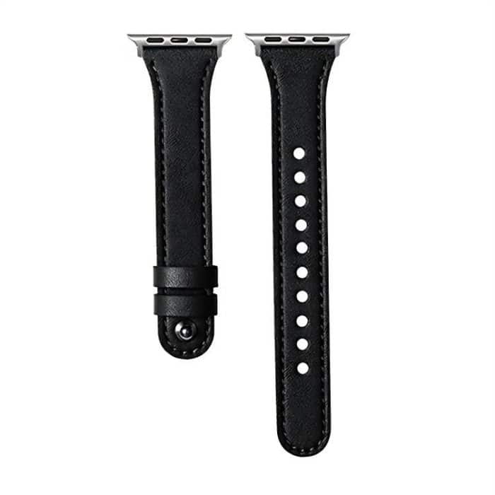 xDfind Double Ring Single Rivet Genuine Leather Watch Band – Bild 3