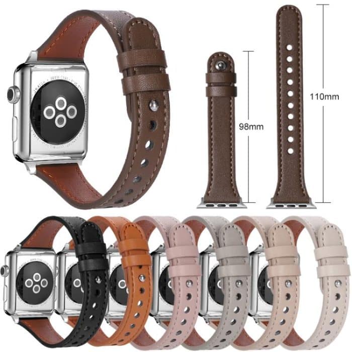 xDfind Double Ring Single Rivet Genuine Leather Watch Band – Bild 6