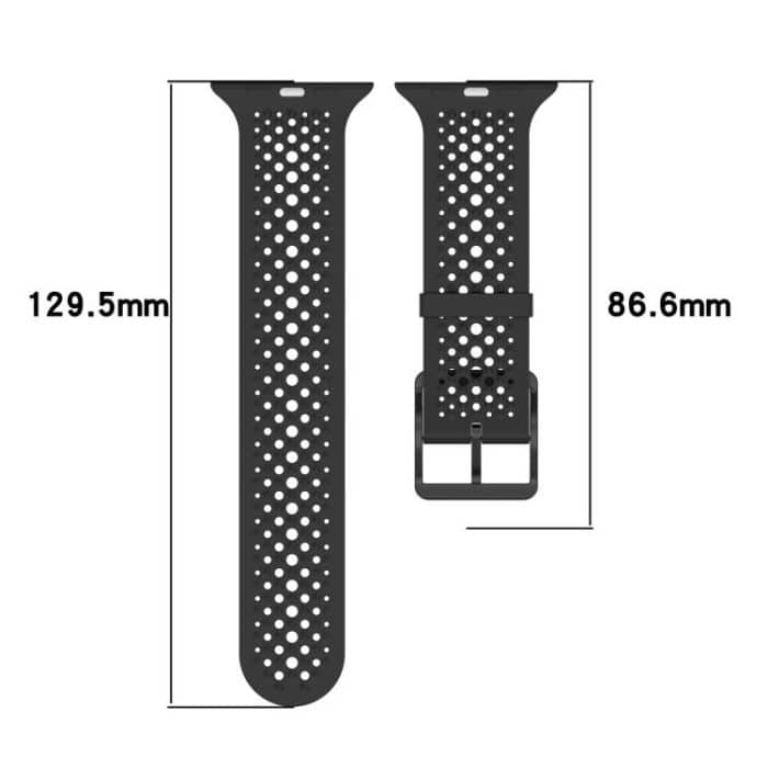 xDfind Breathable Silicone Watch Band, For Apple Watch 42 / 44 / 45 / 46 / 49mm, For Apple Watch 38 / 40 / 41 / S10 42mm – Bild 5