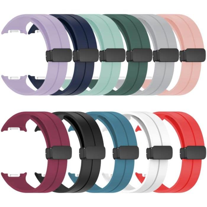 xDfind  Flat Head Groove Folding Black Buckle Silicone Watch Band, For Samsung Galaxy Watch Ultra / Ultra 2025, For Samsung Galaxy Watch8 / 8 Classic, For Samsung Galaxy Watch 7 / 6 / 5 / FE – Bild 5