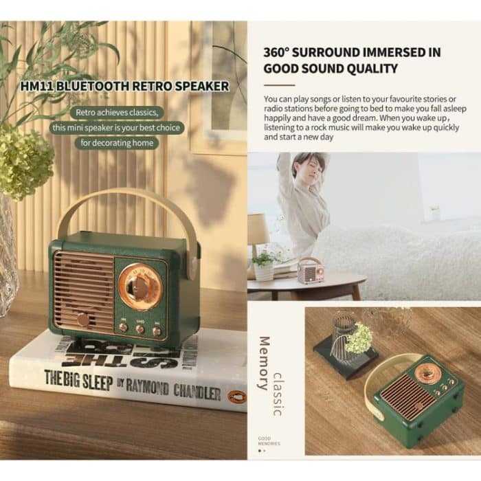 HM11 Retro Bluetooth Mini Wireless Smart Speaker – Bild 2