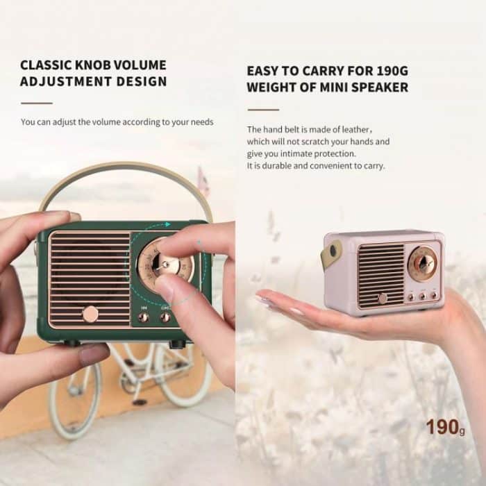 HM11 Retro Bluetooth Mini Wireless Smart Speaker – Bild 5
