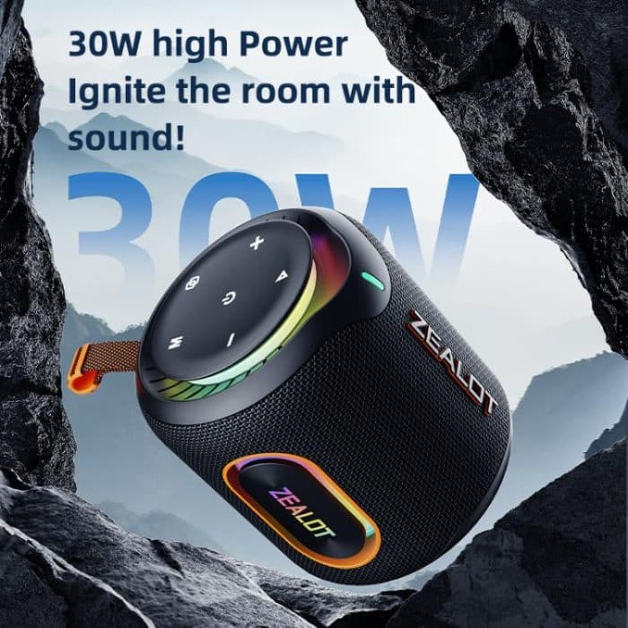 Zealot M1 30W Portable Outdoor IPX6 RGB Stereo Bluetooth Speaker – Bild 7
