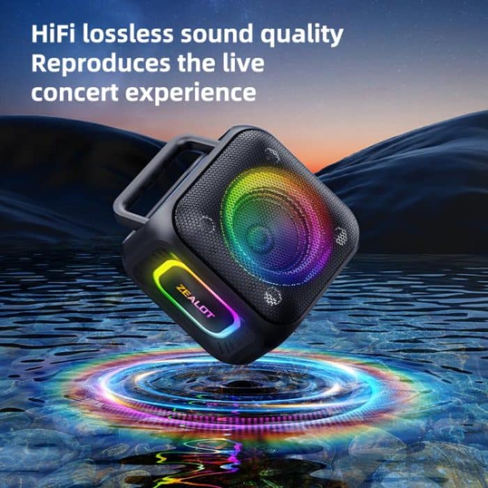 Zealot PT01 30W Portable Outdoor IPX6 RGB Stereo Bluetooth Speaker – Bild 8
