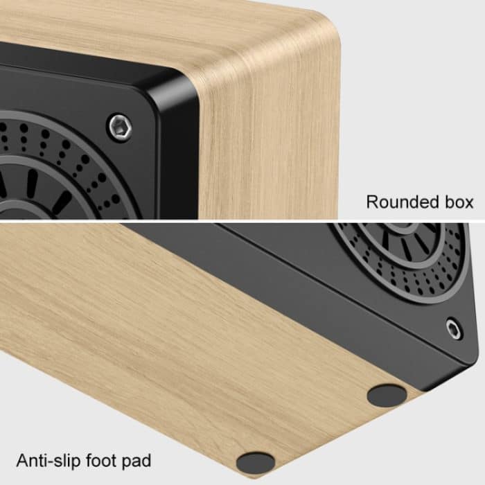 A10 Subwoofer-Holzuhr, Bluetooth 5.0-Lautsprecher, unterstützt TF-Karte, U-Disk-Wiedergabe und FM-Radio – Bild 4