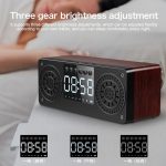 A10 Subwoofer-Holzuhr, Bluetooth 5.0-Lautsprecher, unterstützt TF-Karte, U-Disk-Wiedergabe und FM-Radio – Bild 8