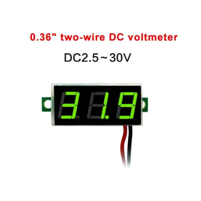 10 Stück 0,36 Zoll 2-Draht-Digitalspannungsmesser, Farblichtanzeige, Spannungsmessung: DC 2,5–30 V – Bild 4