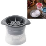 Home Sphärisches Eisgitter, Whiskey, Wein, Eiswürfelbereiter, Silikonform mit Deckel