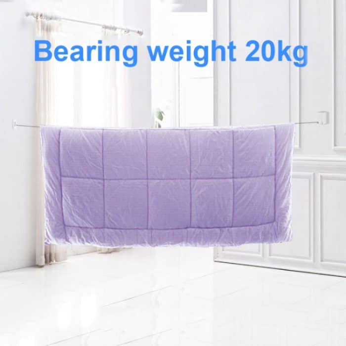 Einziehbarer Kleiderbügel für Innen- und Außenbereiche, magischer Wäscheständer, Balkon, Badezimmer, unsichtbare Wäscheleine, Drahtseil, Pink, White, Silver – Bild 3