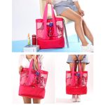 Tragbare doppellagige Mesh-Sporttasche für Strand, Picknick, Schulter-Aufbewahrungstasche, Handtasche, Double Layer Handbag(Black), Double Layer Handbag(Green), Double Layer Handbag(Blue), Double Layer Handbag(Red) – Bild 10