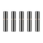 5 Stück tragbare, nachfüllbare Mini-Glas-Parfüm-Feinnebel-Zerstäuber mit metallischer Außenseite, 5 ml – Bild 2