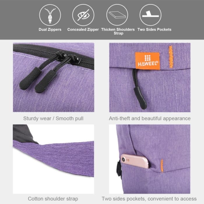 HAWEEL 10L Rucksack, bunt, Unisex, Freizeit, Sport, Brusttasche, Reisetaschen, unterstützt Diebstahlschutz/wasserdichte Funktion, 10L Backpack – Bild 9