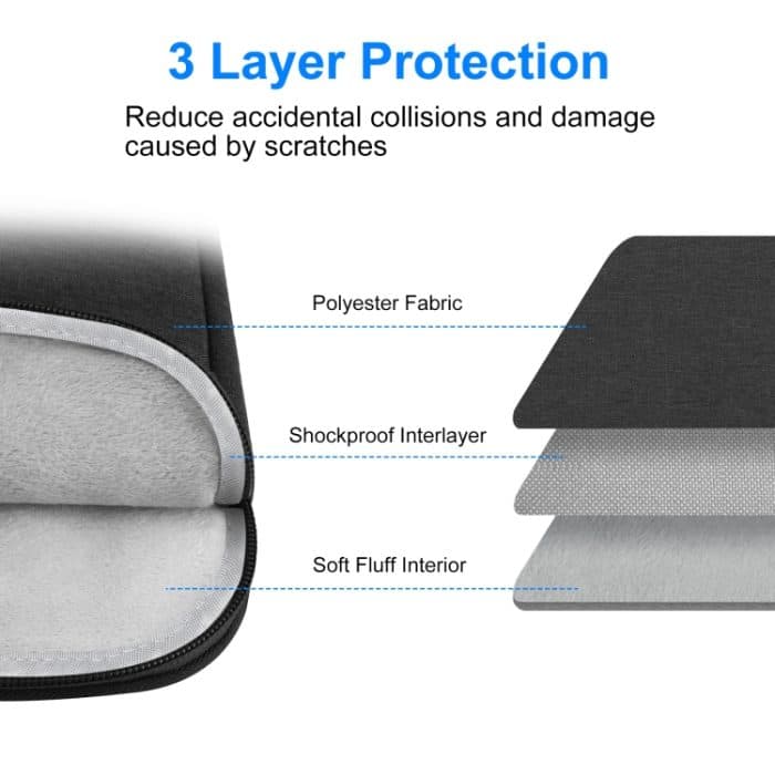 HAWEEL Laptop-Hülle mit Reißverschluss, Aktentasche mit Griff für 15-16,7-Zoll-Laptops, For 15-16.7 inch Laptop (with Handle) – Bild 4