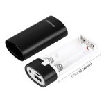 HAWEEL DIY 2x 18650 Akku (nicht im Lieferumfang enthalten), 5600 mAh Power Bank Shell Box mit USB-Ausgang und Anzeige, DIY 2 Batteries(Black), DIY 2 Batteries(White) – Bild 4
