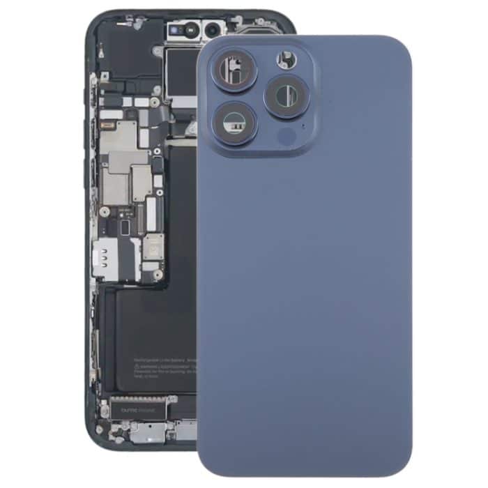 Für iPhone 15 Pro Glas-Akku-Rückseite mit Kamera-Objektivabdeckung, For iPhone 15 Pro(with Camera Cover) – Bild 1