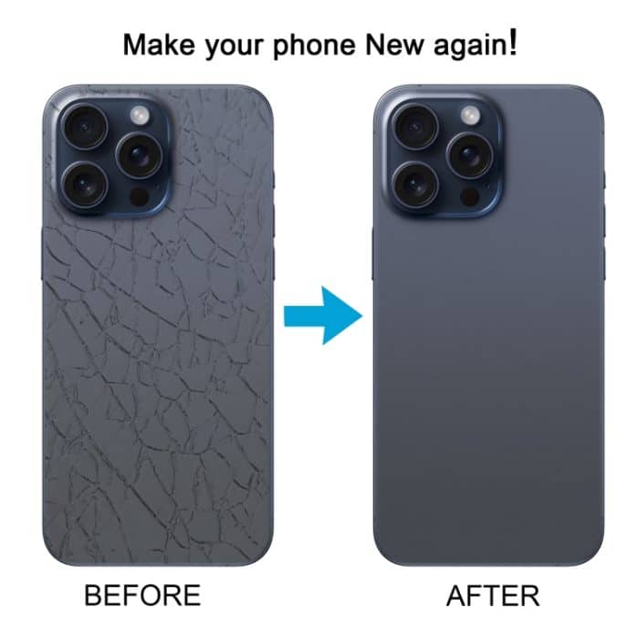 Für iPhone 15 Pro Glas-Akku-Rückseite mit Kamera-Objektivabdeckung, For iPhone 15 Pro(with Camera Cover) – Bild 6