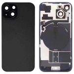 Für iPhone 15 Glas-Akku-Rückabdeckung mit Blitzhalterung + kabellosem Lademodul, For iPhone 15
