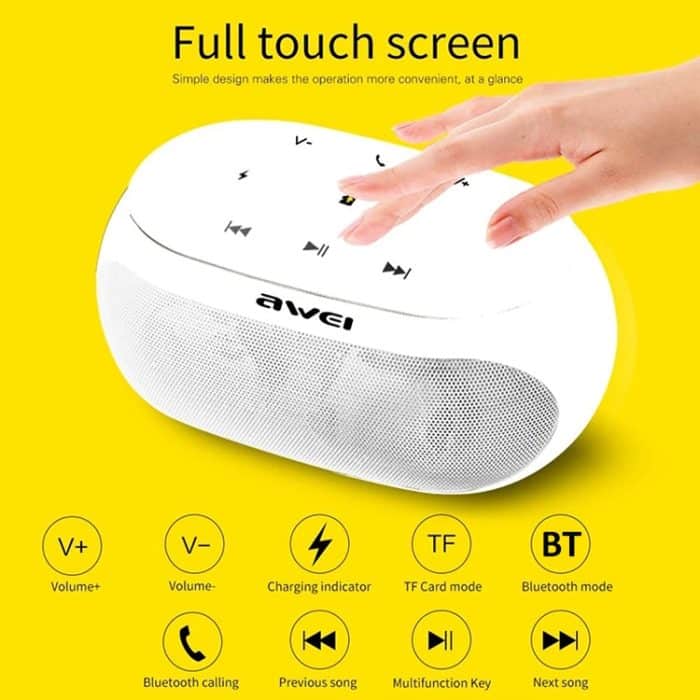 IP7G3211J_1.jpg awei Y200 Kabelloser Bluetooth-Lautsprecher mit Touch-Tasten, unterstützt Aux-Leitung und TF-Karte – Bild 2
