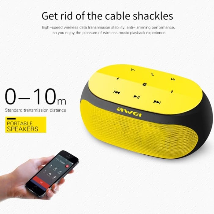 IP7G3211J_4.jpg awei Y200 Kabelloser Bluetooth-Lautsprecher mit Touch-Tasten, unterstützt Aux-Leitung und TF-Karte – Bild 5