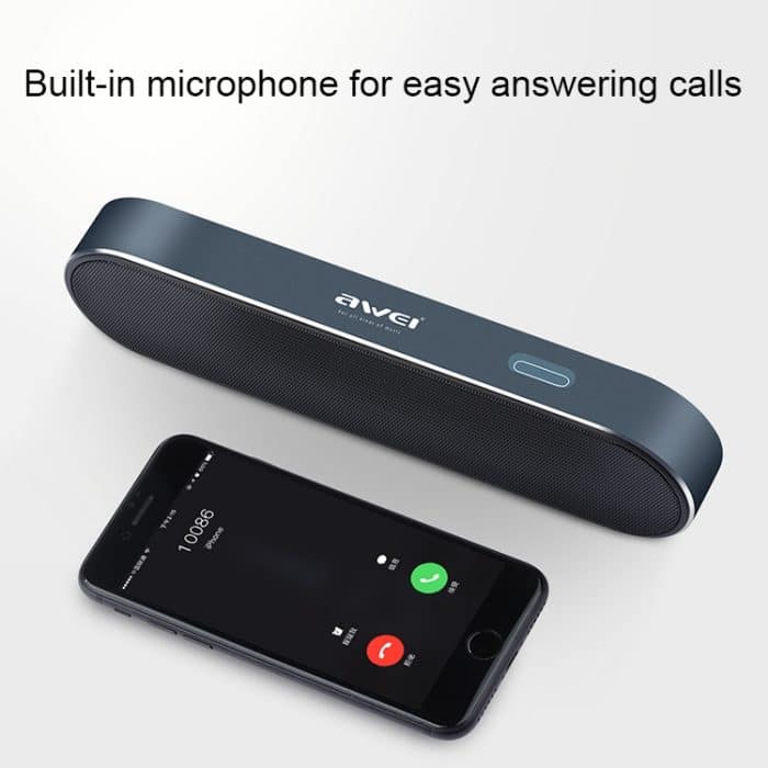 IP7G3213B_7.jpg awei Y220 Tragbarer kabelloser Bluetooth-Lautsprecher V4.2 mit HD Clear 3D-Stereo-Sound und Geräuschunterdrückung, unterstützt TF-Karte/AUX – Bild 8