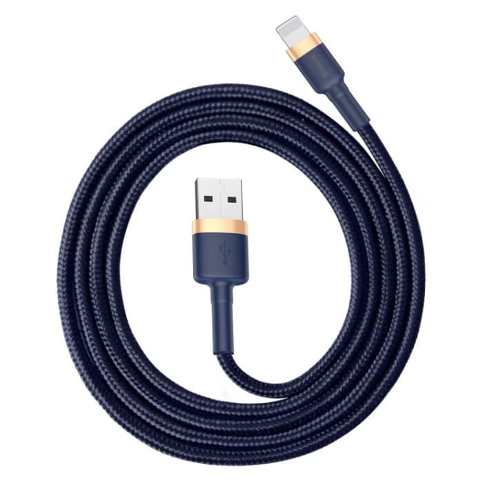 IP8P4657L.jpg Baseus 2,4 A 1 m USB-auf-8-poliges High-Density-Nylon-Gewebe-USB-Kabel für iPhone, iPad – Bild 1