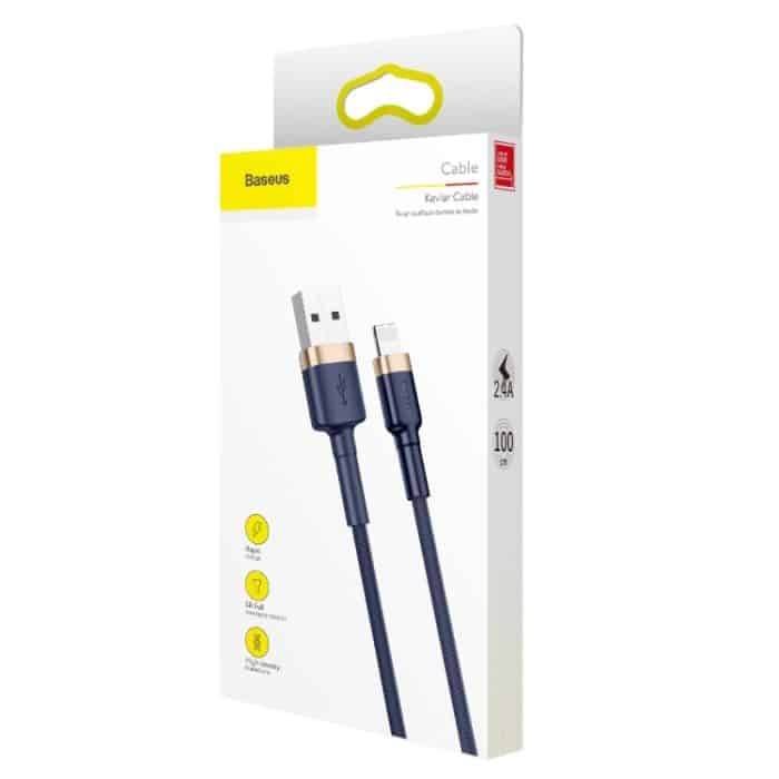 Baseus 2,4 A 1 m USB-auf-8-poliges High-Density-Nylon-Gewebe-USB-Kabel für iPhone, iPad – Bild 10