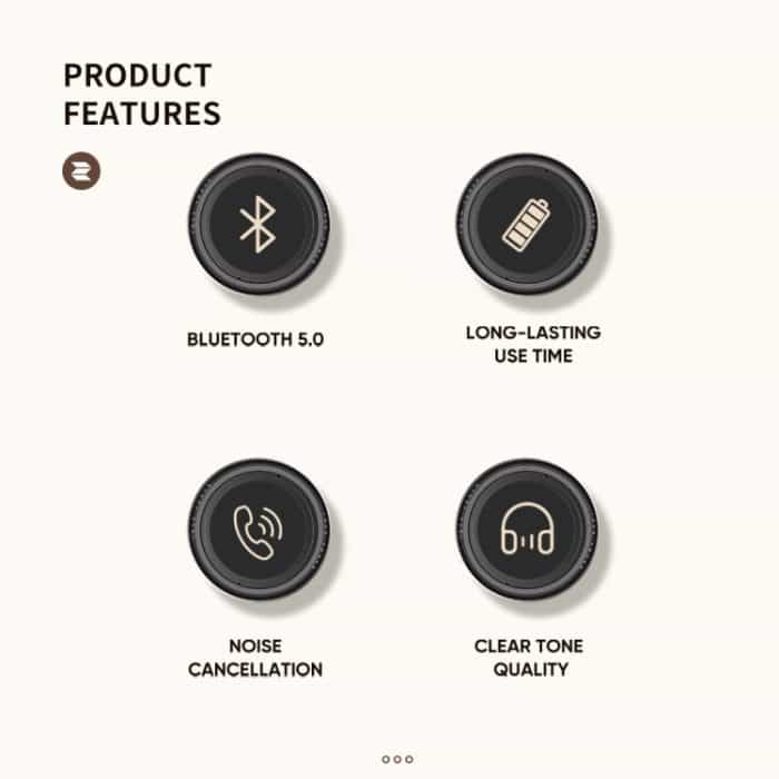 ROCK Space O2 HiFi Bluetooth 5.0 Kabelloses Headset mit Mikrofon, unterstützt TF-Karte, Space O2 – Bild 3