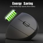 HXSJ T29 Bluetooth 3.0 Drahtlose Bluetooth 6-Tasten 2400 DPI Einstellbare Ergonomie Optische Vertikale Maus, 6 Buttons T29 Black, 6 Buttons T29 Grey – Bild 3