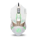 iMICE V5 USB 7 Tasten 4000 DPI Wired Optical Bunte Hintergrundbeleuchtung Gaming Maus für Computer PC Laptop, V5  (White), V5  (Black)
