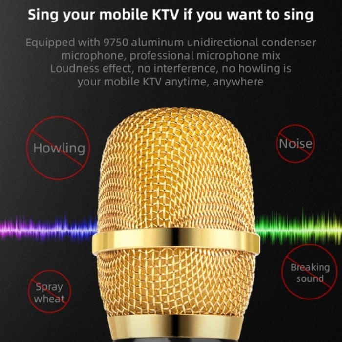 K3 Bluetooth 5.0 Karaoke Live Stereo Sound Drahtloses Bluetooth-Kondensatormikrofon – Bild 7