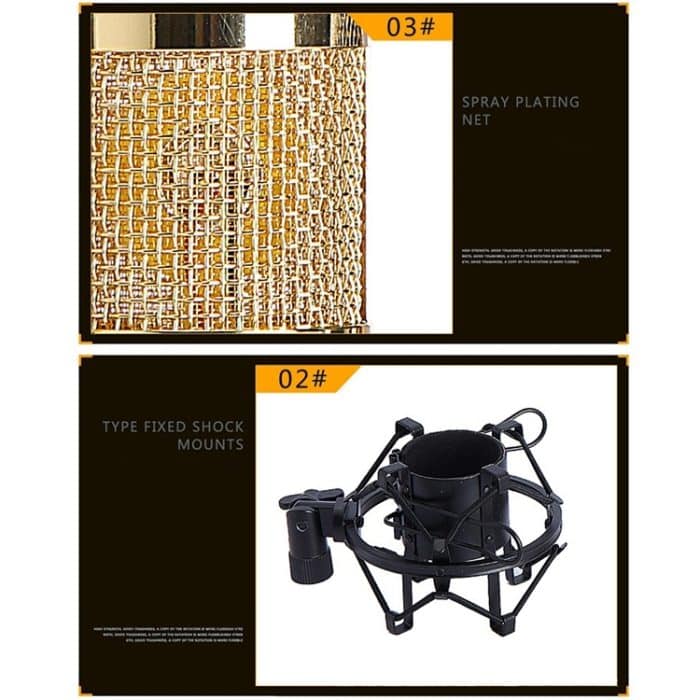 BM-800 Network K-Song Spezielles High-End-Mikrofonset mit Metall-Stoßdämpferhalterung, BM800 Kit Black, BM800 Kit Pink, BM800 Kit Blue, BM800 Kit White – Bild 7