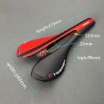 TOSEEK Rennrad-Carbonfaser-Sitz, Fahrrad-Hohlsitz-Sattel, 3K-Textur + Licht, Light (Black), Light (Orange), Light (Green), Light (Grey), Light (Blue), Light (Red), Light (White), Light (Yellow) – Bild 3