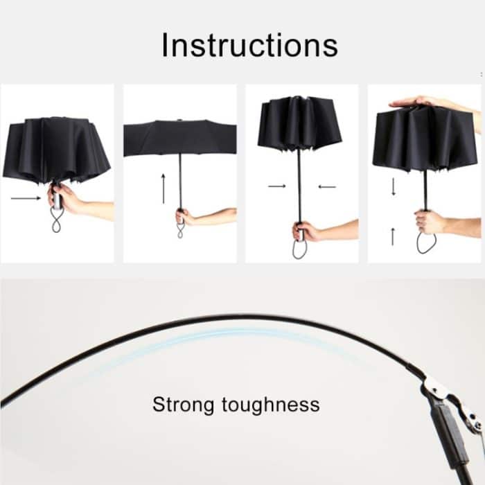 Automatischer, leichter, tragbarer, dreifach faltbarer, wasserdichter Anti-UV-Regenschirm – Bild 5