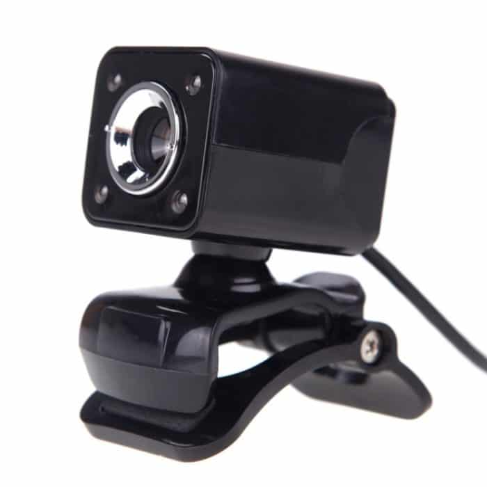 A862 360 Grad drehbare 480P WebCam USB-Drahtkamera mit Mikrofon und 4 LED-Leuchten für Desktop Skype Computer PC Laptop, Kabellänge: 1,4 m – Bild 2