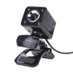 A862 360 Grad drehbare 480P WebCam USB-Drahtkamera mit Mikrofon und 4 LED-Leuchten für Desktop Skype Computer PC Laptop, Kabellänge: 1,4 m – Bild 3