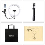 PULUZ 11,8 Zoll 30 cm RGB-Licht 1,1 m Stativmontage Dimmbarer LED-Ring Vlogging Selfie Fotografie Videoleuchten Live-Übertragungs-Kits mit Kaltschuh-Stativ-Kugelkopf und Telefonklemme, 12 inch RGB+Tripod(EU), 12 inch RGB+Tripod(UK)... – Bild 11