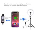 PULUZ 11,8 Zoll 30 cm RGB-Licht 1,1 m Stativmontage Dimmbarer LED-Ring Vlogging Selfie Fotografie Videoleuchten Live-Übertragungs-Kits mit Kaltschuh-Stativ-Kugelkopf und Telefonklemme, 12 inch RGB+Tripod(EU), 12 inch RGB+Tripod(UK)... – Bild 5