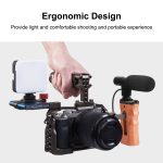 PULUZ 1/4 Zoll Schraube Universal Kamera Holzseitengriff mit Kaltschuhhalterung für Kamerakäfigstabilisator, 1/4 inch Screw(Black), 1/4 inch Screw(Bronze) – Bild 6