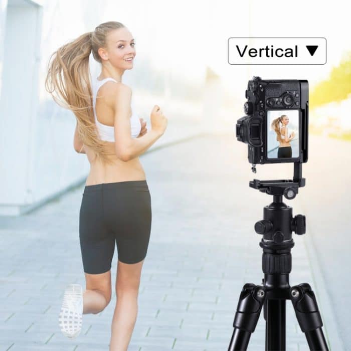 PULUZ 1/4 Zoll Vertical Shoot Schnellwechsel-L-Plattenhalterung Basishalter für Sony A9 (ILCE-9) / A7 III/ A7R III, For Sony A9 (Black), For Sony A9 (Blue), For Sony A9 (Red) – Bild 8