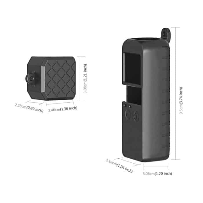 PULUZ 2-in-1 Diamanttextur-Silikonhüllen-Set für DJI OSMO Pocket, For DJI OSMO Pocket – Bild 4