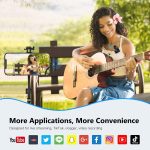 PULUZ Kabelloses Lavalier-Mikrofon für iPhone/iPad, 8-poliger Empfänger, 8-Pin 1 TX + 1 RX – Bild 9