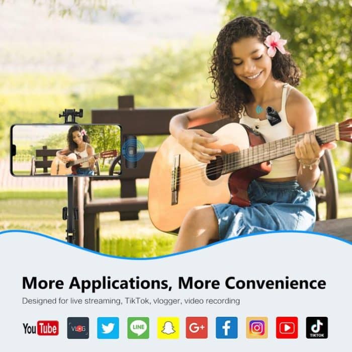 PULUZ Kabelloses Lavalier-Mikrofon für Typ-C-Telefon, Typ-C-Empfänger, Type-C 1 TX + 1 RX – Bild 9