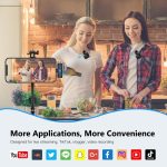 PULUZ Kabelloses Lavalier-Mikrofon für iPhone/iPad, 8-poliger Empfänger und zwei Mikrofone, 8-Pin 2 TX + 1 RX – Bild 9