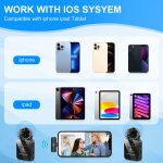 PULUZ Kabelloses Lavalier-Mikrofon für iPhone/iPad, 8-poliger Empfänger und zwei Mikrofone, 8-Pin 2 TX + 1 RX – Bild 10