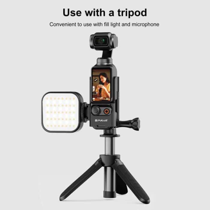 Für DJI OSMO Tasche 3 PULUZ Kunststoff Schutz Rahmen Expansion Kalten Schuh Adapter Halterung, Plastic Protection Frame – Bild 6