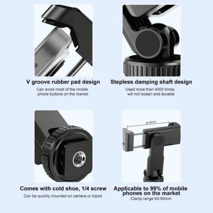 Für DJI OSMO Pocket 3 PULUZ Schutzhülle Rahmen Erweiterung Telefon Klemme, Kompatibel mit Stativ Pole – Bild 3