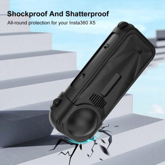 For Insta360 X5 PULUZ Silicone Protective Case with Lens Cover, Silicone Case with Lens Cover (Black), Silicone Case with Lens Cover (Blue), Silicone Case with Lens Cover (Red) – Bild 6