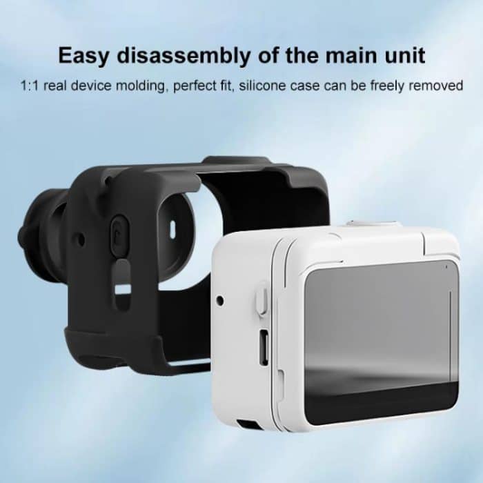 For Insta360 GO 3S PULUZ Camera Charging Box Silicone Cover with Lens Cap & Strap – Bild 4